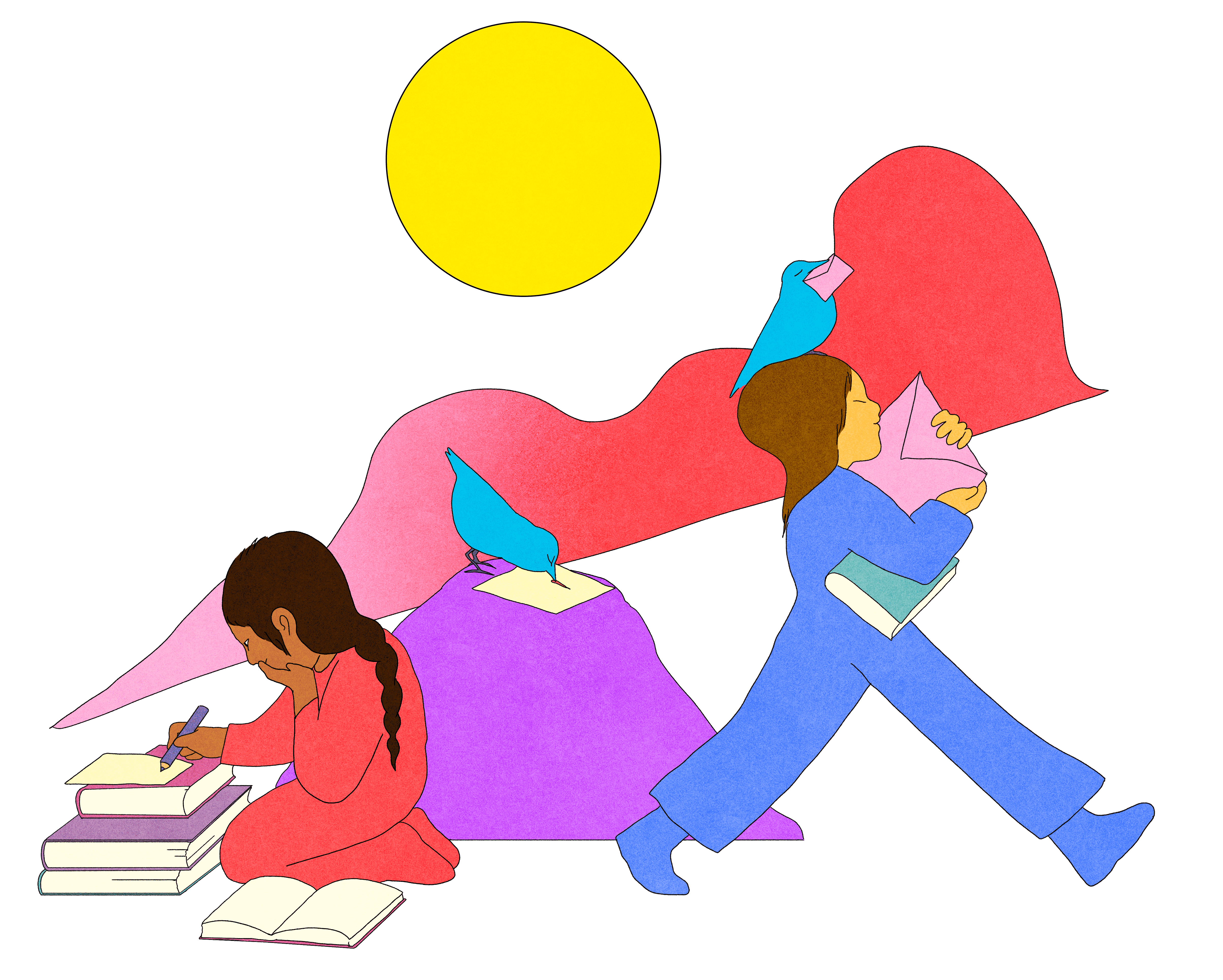 Enfants qui marche vers l'urne